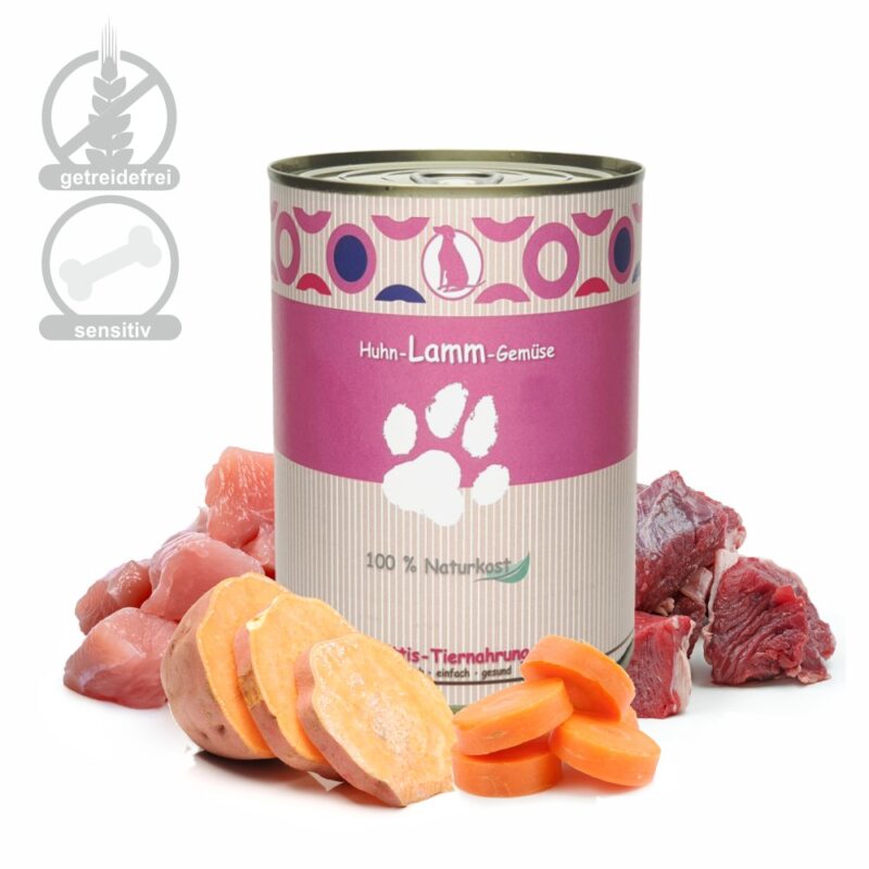 nassfutter für Hunde lamm